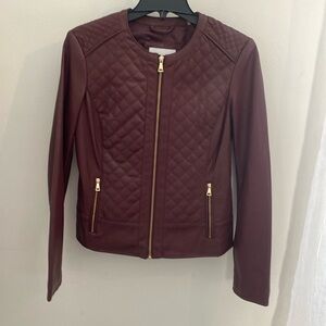 Maroon Cole Haan Leather Jacket. Worn a few times. Doesn’t fit after kids.